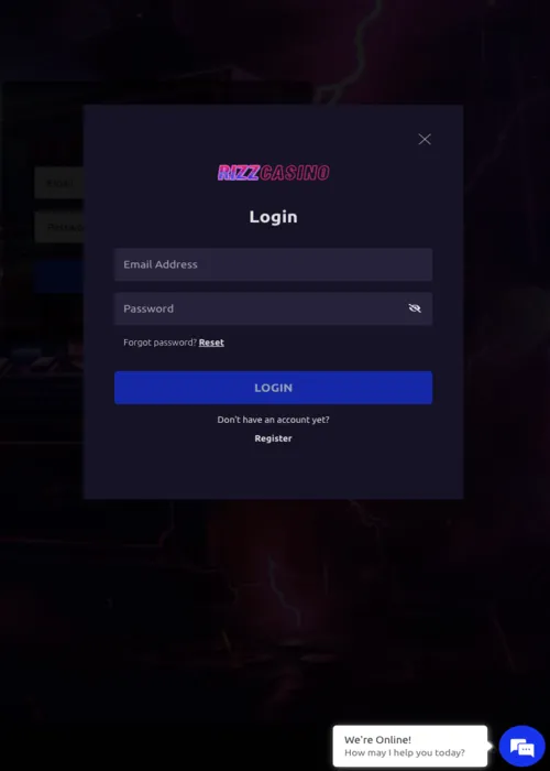 Acceso cuenta jugador seguro Rizz Casino